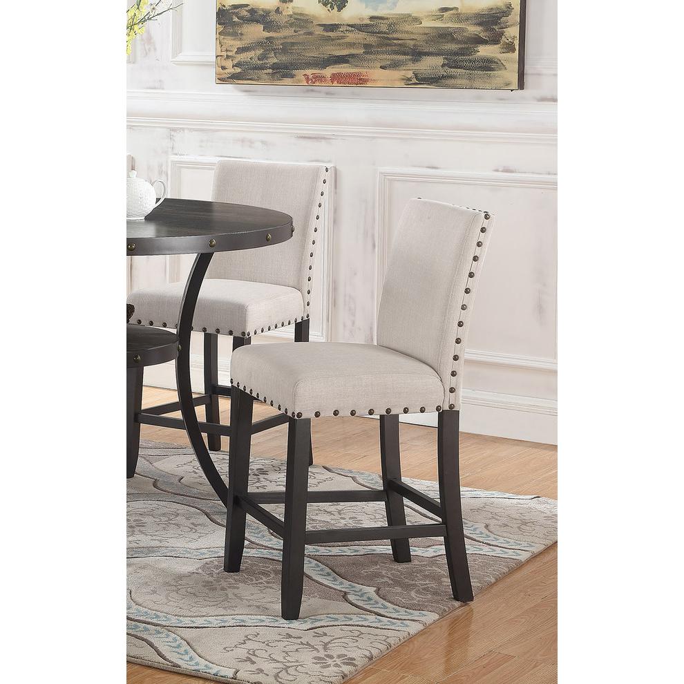 Best Master Darlington Solid Wood Counter Height Chair Antique Black (Set of 2). Picture 4