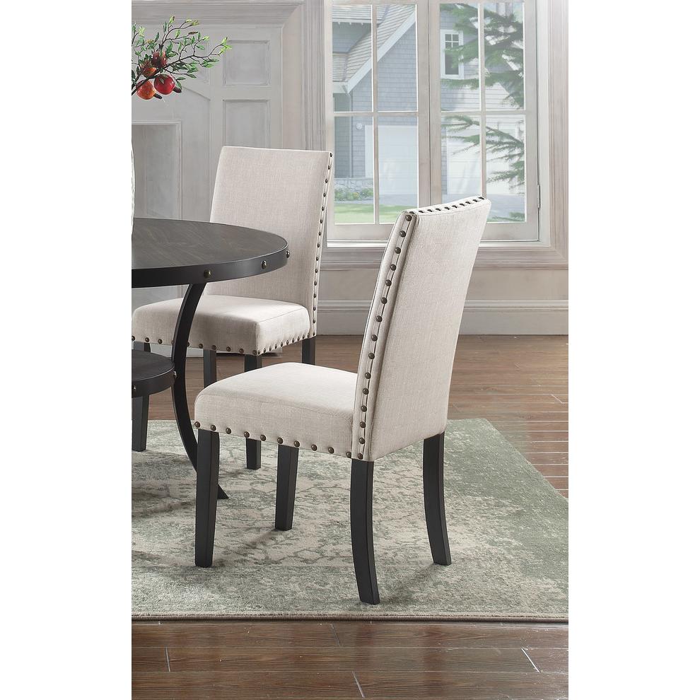 Best Master Darlington Solid Wood Dining Side Chair Antique Black (Set of 2). Picture 3