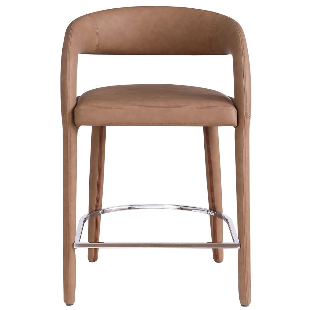Marcus Brown PU Leather Counter Height Stool, Set of 1. Picture 2