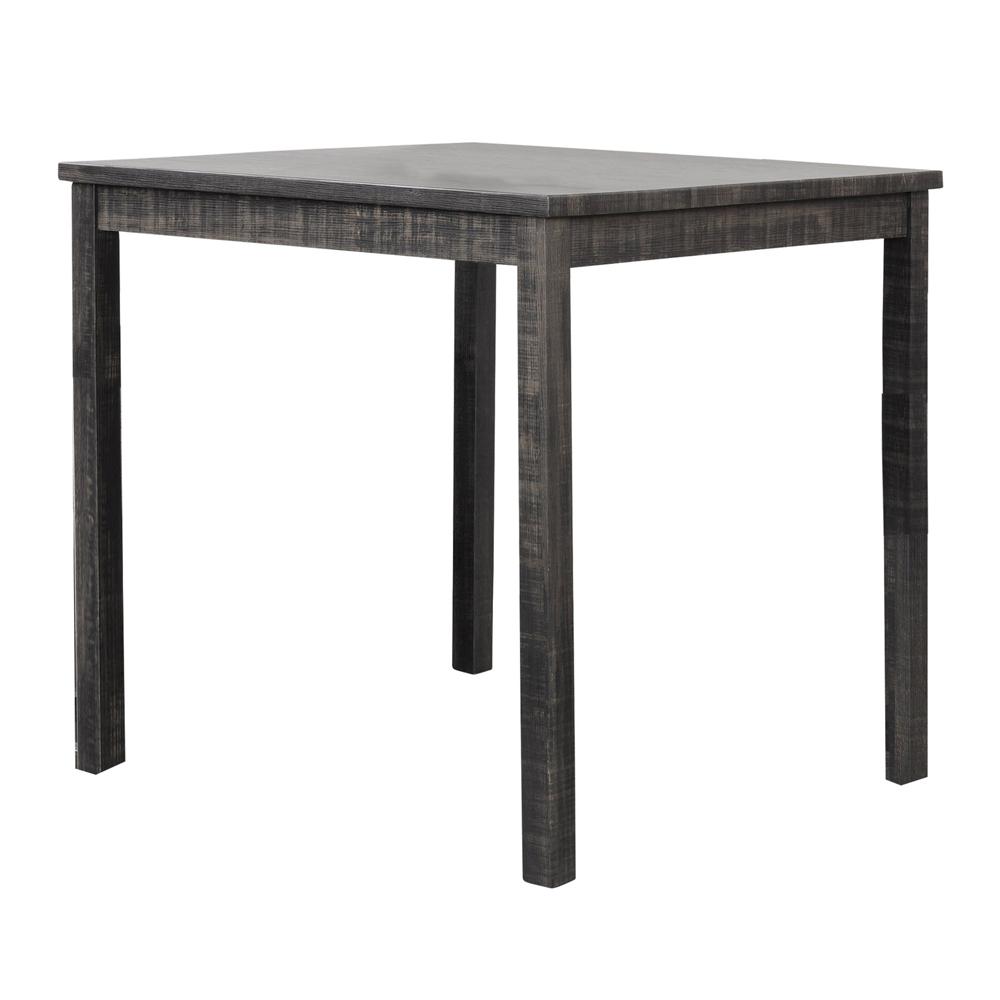 Vitaliya 36" Black Charcoal Square Counter Height Table. Picture 1