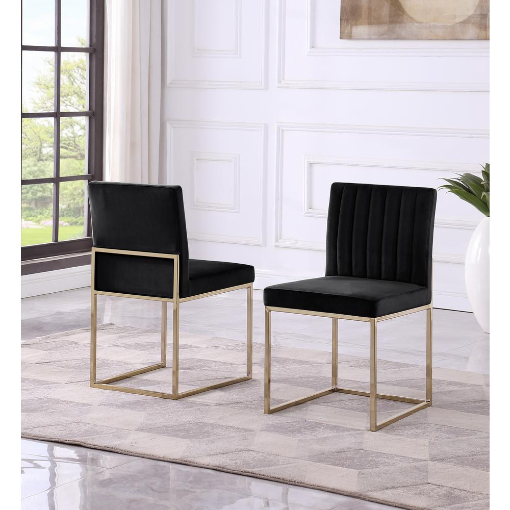 Jacobsen Black Velvet Armless Chairs (Set of 2). Picture 2