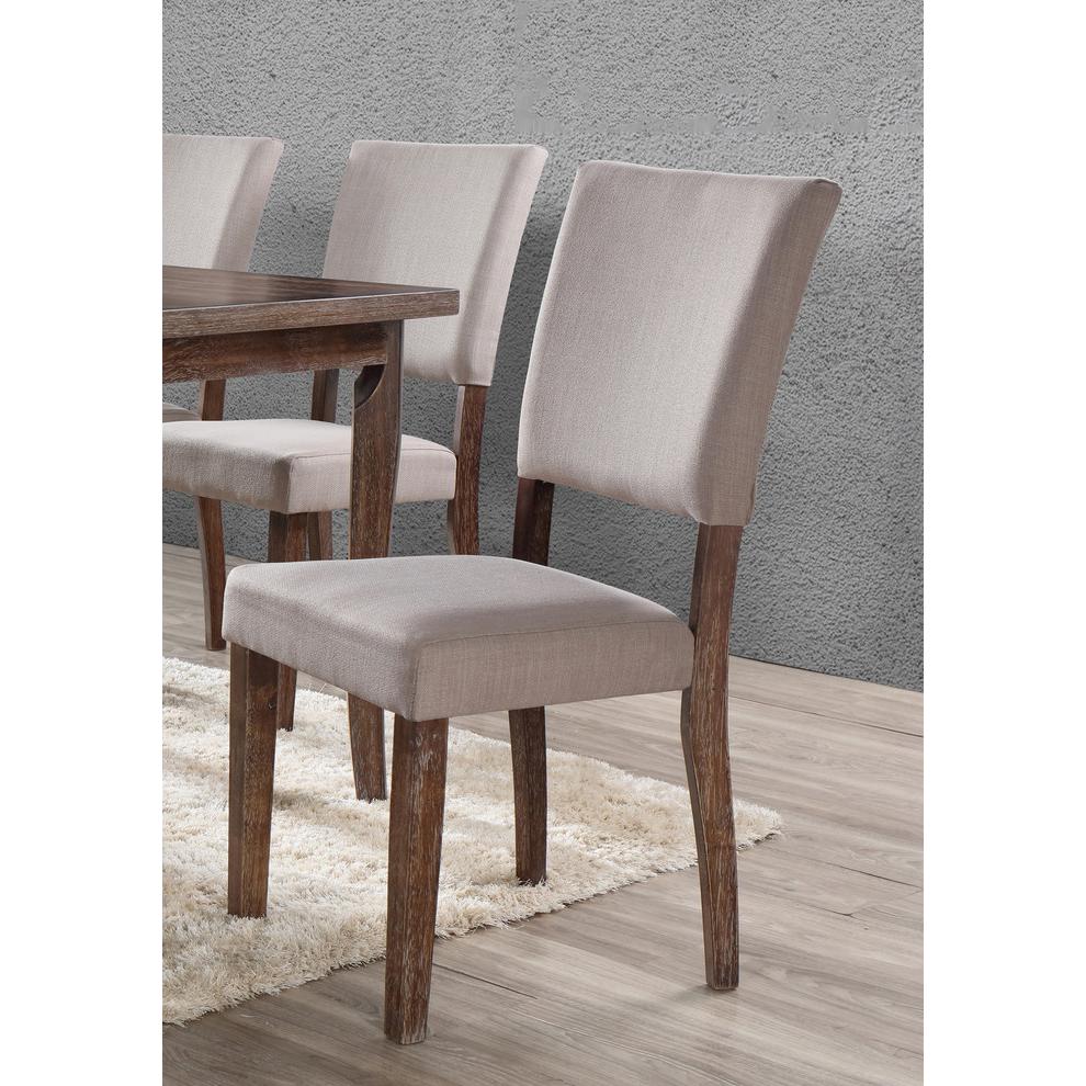 Best Master Transitional Solid Wood Dining Side Chair in Natural Oak (Set of 2). Picture 4