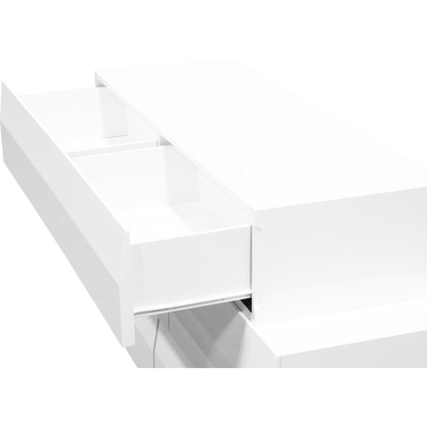 Best Master Spain 2-Piece Poplar Wood Dresser and Mirror Set - White/Silver Base. Picture 4