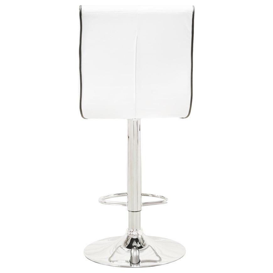 Best Master Swivel Bar Stool with Crystal and Tufted Look in White (Set of 2). Picture 4