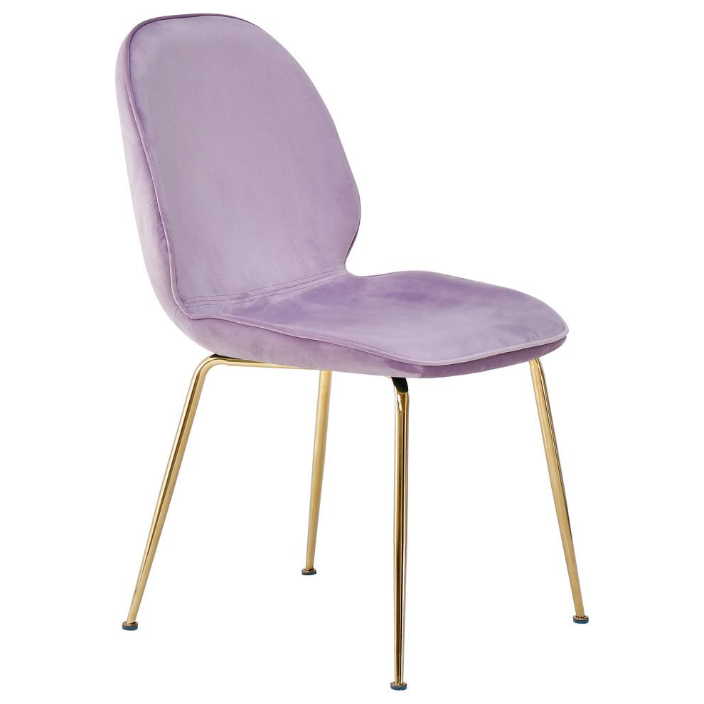 Best Master Mid-Century Velvet Upholstered Dining Side Chair in Pink (Set of 2). Picture 1