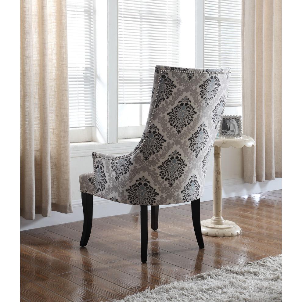 Adelmo Natural With Floral Pattern Living Room Accent Chair. Picture 2