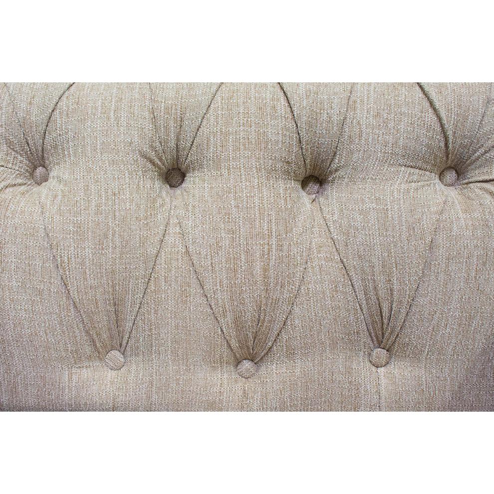 Best Master Venice Fabric Upholstered Living Arm Chair in Beige. Picture 4