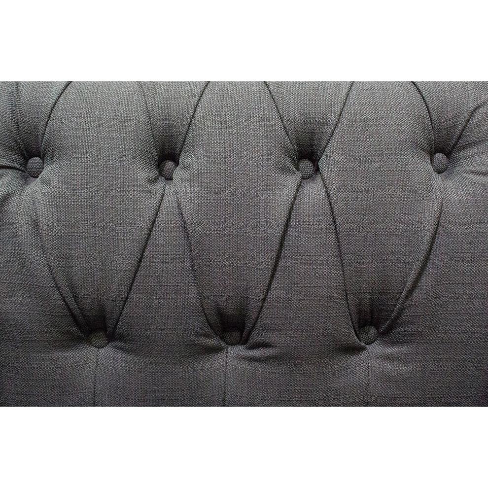 Best Master Venice Fabric Upholstered Living Arm Chair in Charcoal. Picture 3