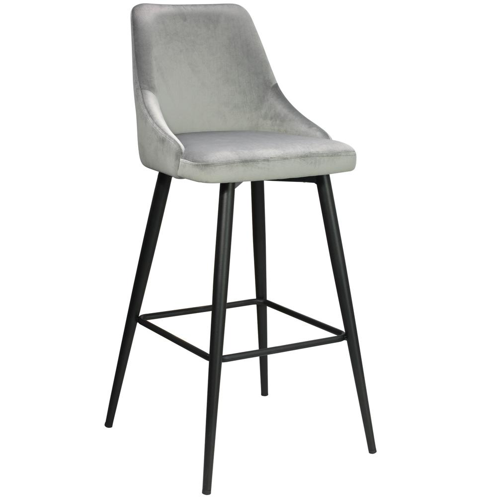 Best Master Furniture Sunset 30" Fabric Bar Stool in Gray (Set of 2). Picture 1
