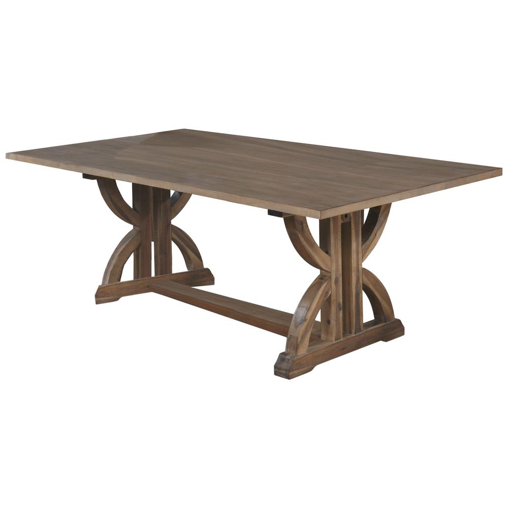 Zoey Rustic Oak Rectangular Dining Table. Picture 1