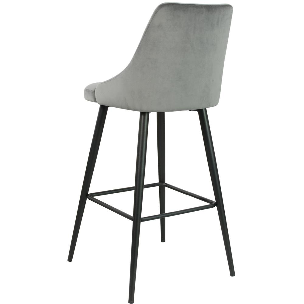 Best Master Furniture Sunset 30" Fabric Bar Stool in Gray (Set of 2). Picture 2