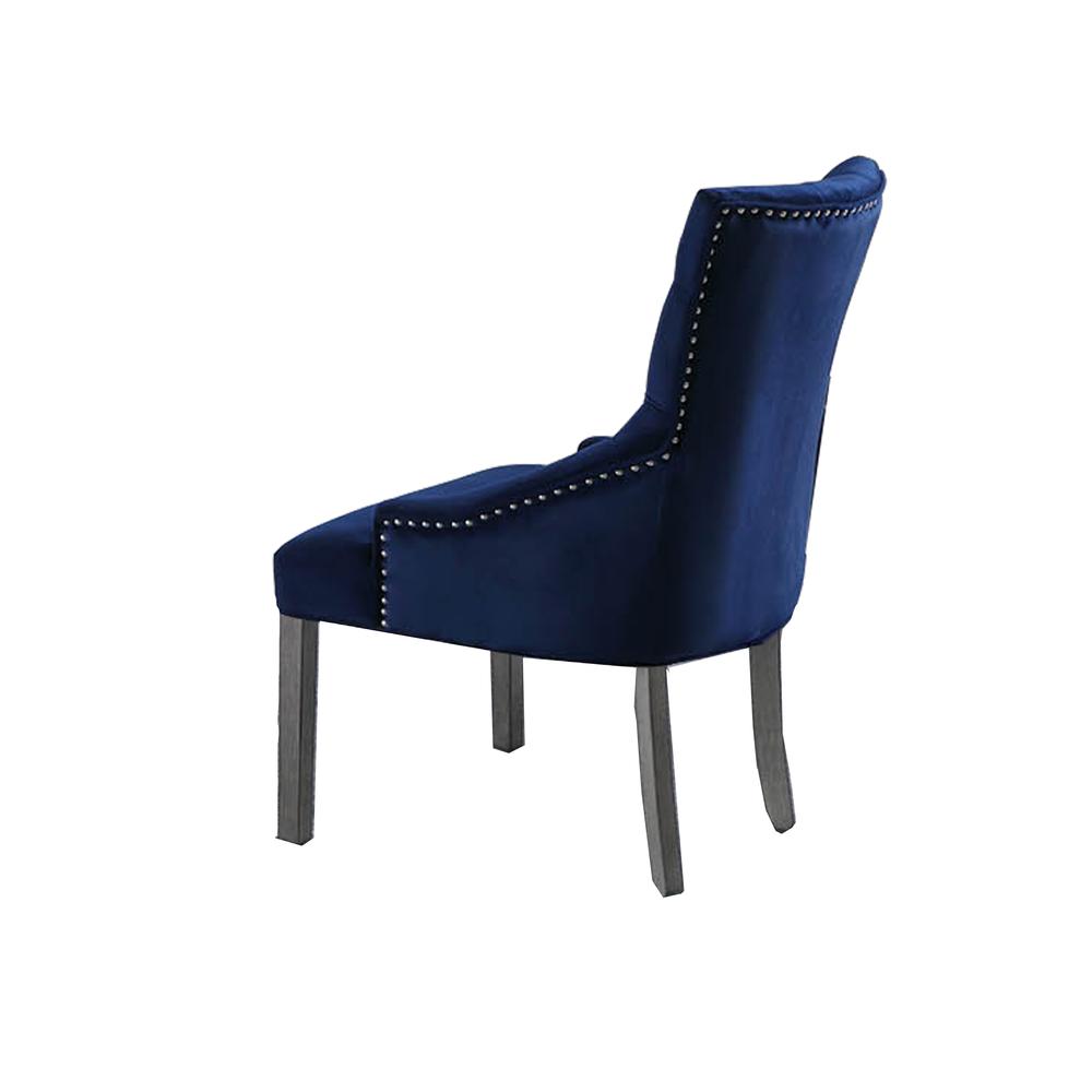 Jameson Velvet Upholstered Dining Chairs in Blue (Set of 2). Picture 2