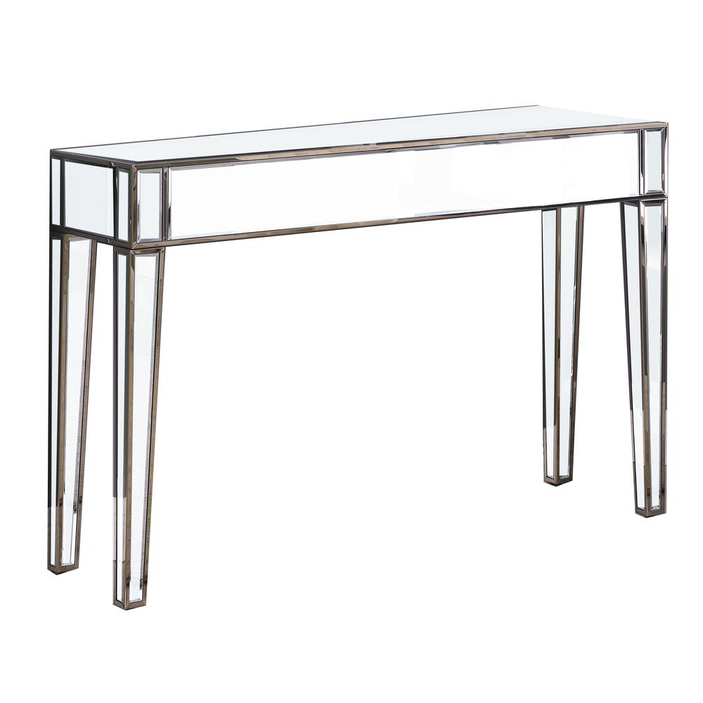 Aristotle Modern Silver Wood Console Table. Picture 1