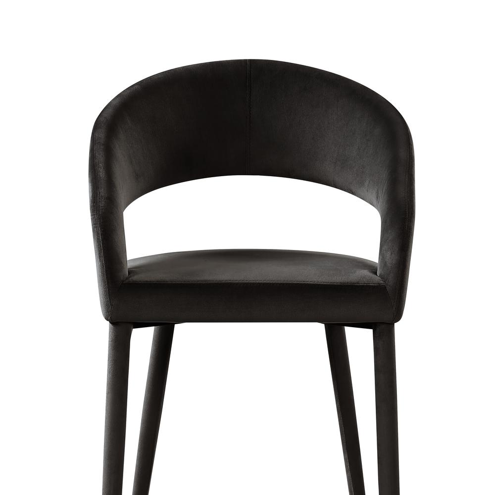 Jacques Velvet Black Dining Chairs (Set of 2). Picture 2