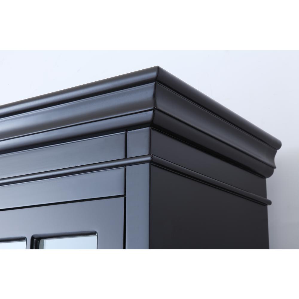 Polich Black and White Storage Curio Cabinet. Picture 5