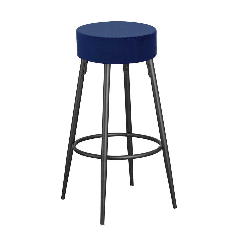 Wyoming Blue Velvet Bar stools, Set of 2. The main picture.