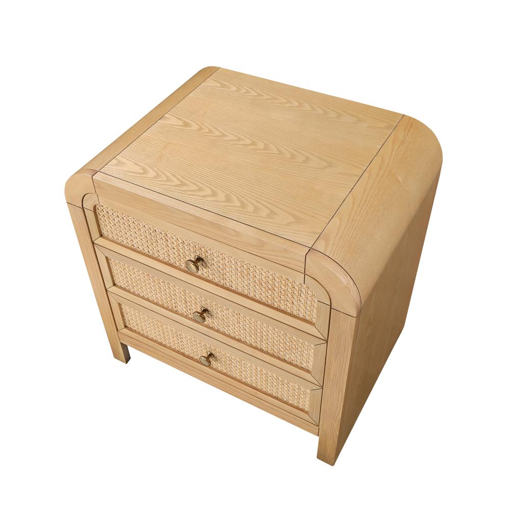 Baee Rattan Natural Nightstand. Picture 3