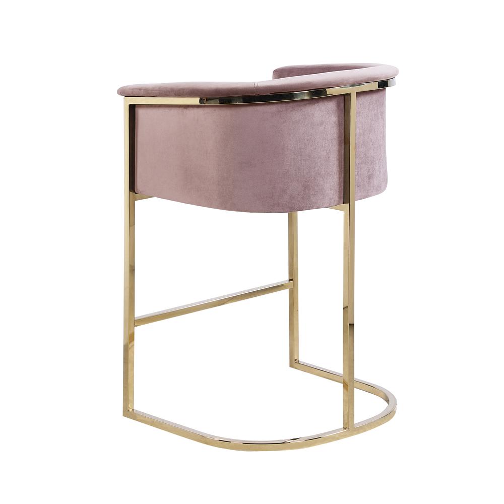 Lexie Pink Bar Stools with Gold Base(Set of 2). Picture 3