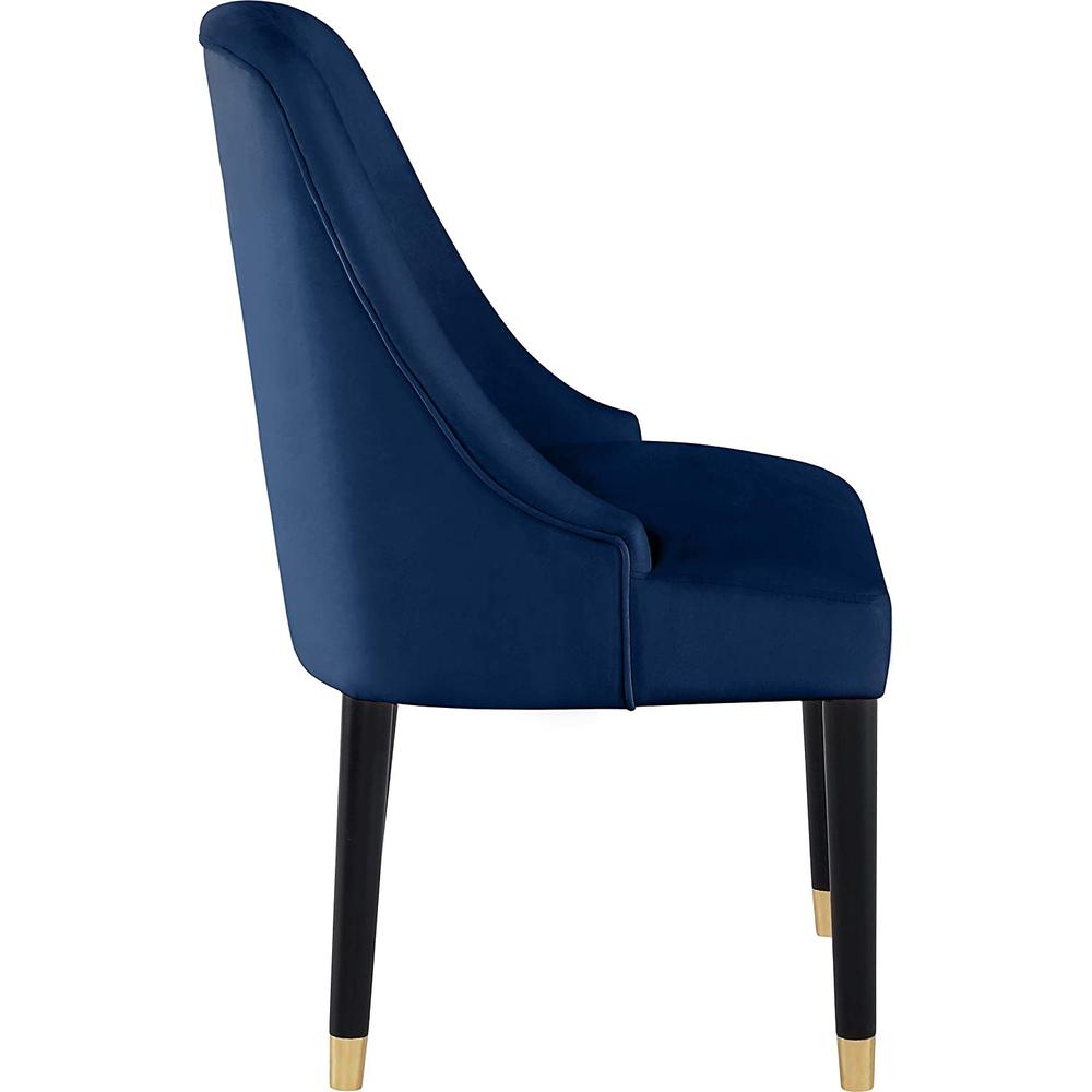 Best Master Serenity Velvet Navy Side Chairs (Set of 2). Picture 2