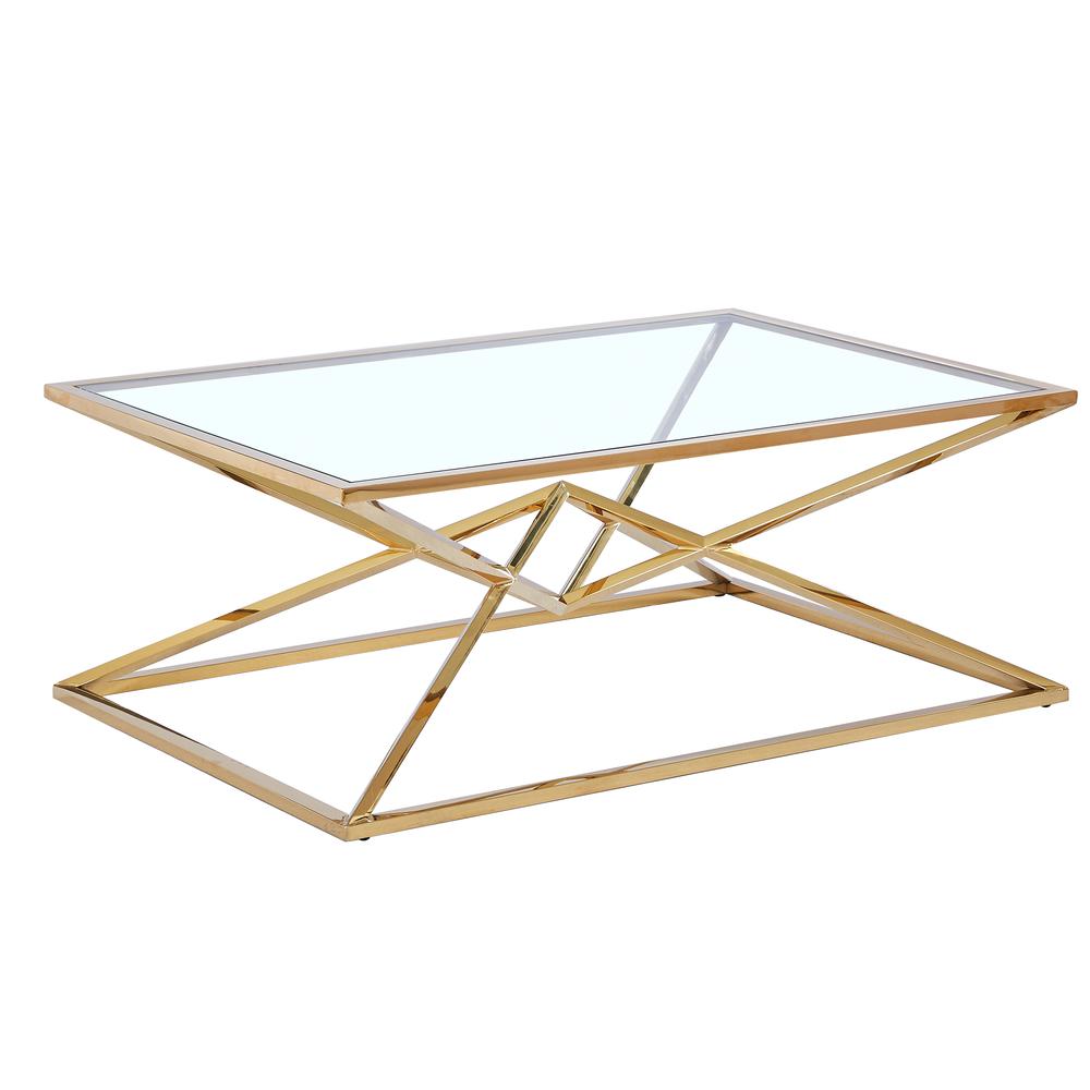 Emerson Gold Glass Coffee Table. The main picture.