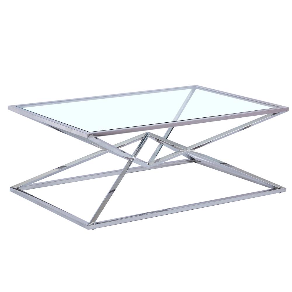 Emerson Silver Glass Coffee Table. Picture 1