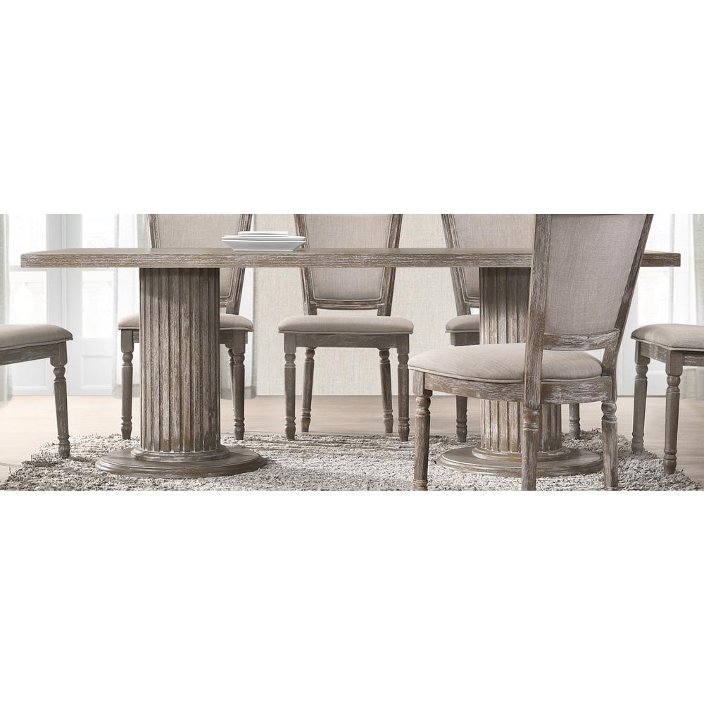 Best Master Furniture Jessica 84" Transitional Wood Dinette Table in Gray. Picture 1