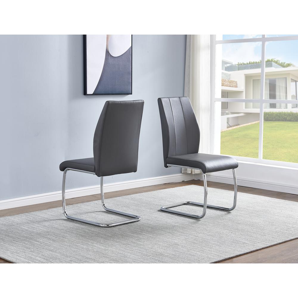 Gudmund 2-piece Modern Dining Chairs in Gray. Picture 2