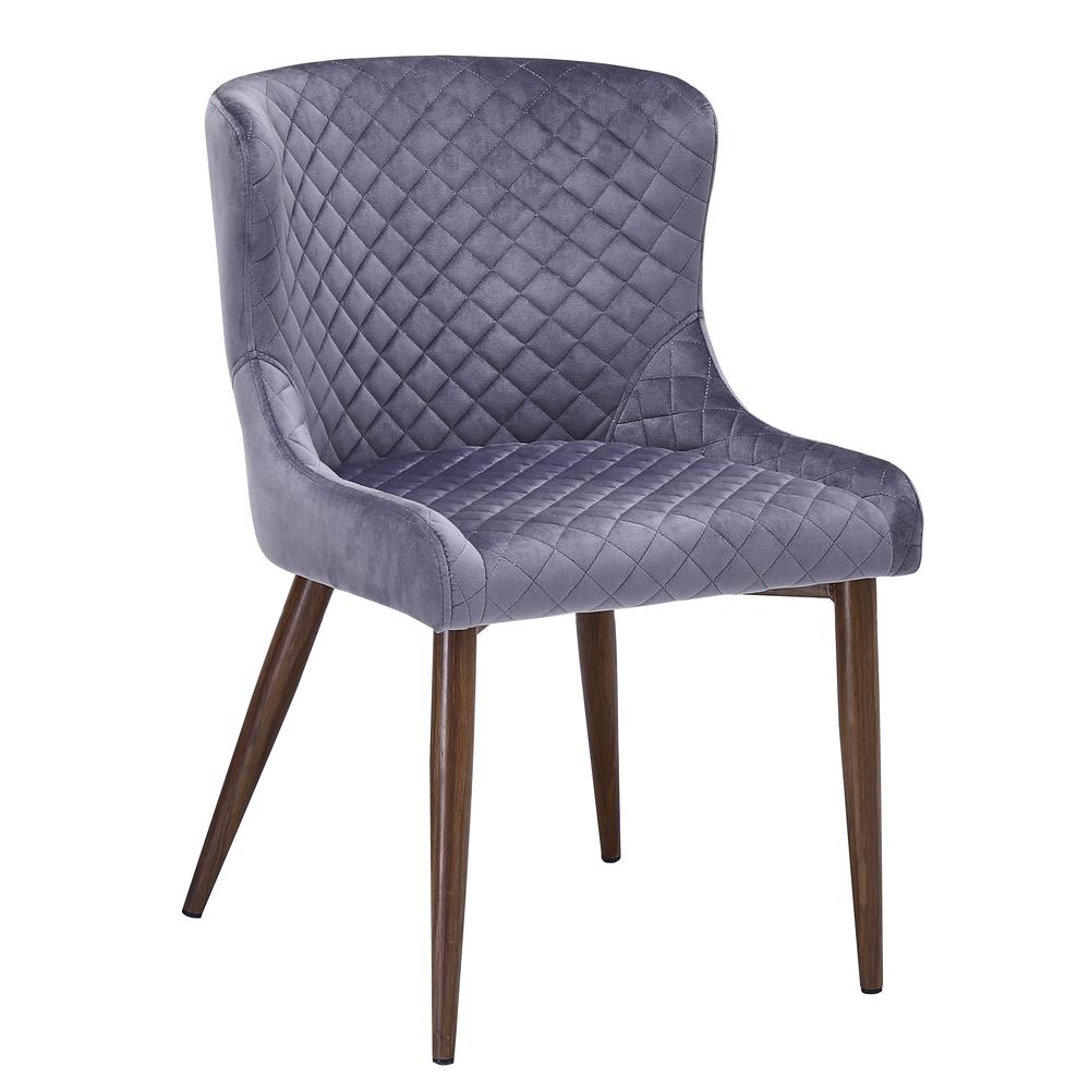 Best Master Furniture 19" Modern Velvet Fabric Dining Chair in Purple (Set of 2). Picture 1