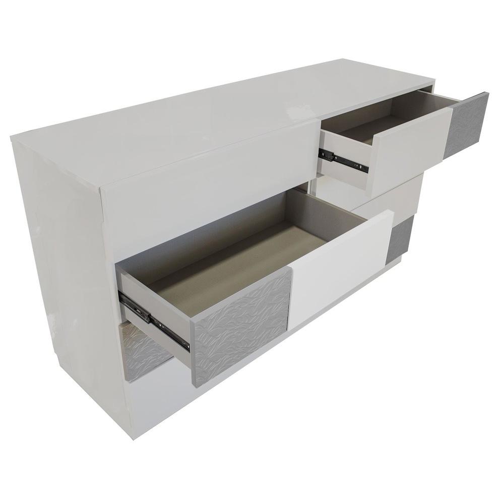 Naple Modern Dresser in Gray/Silver. Picture 3