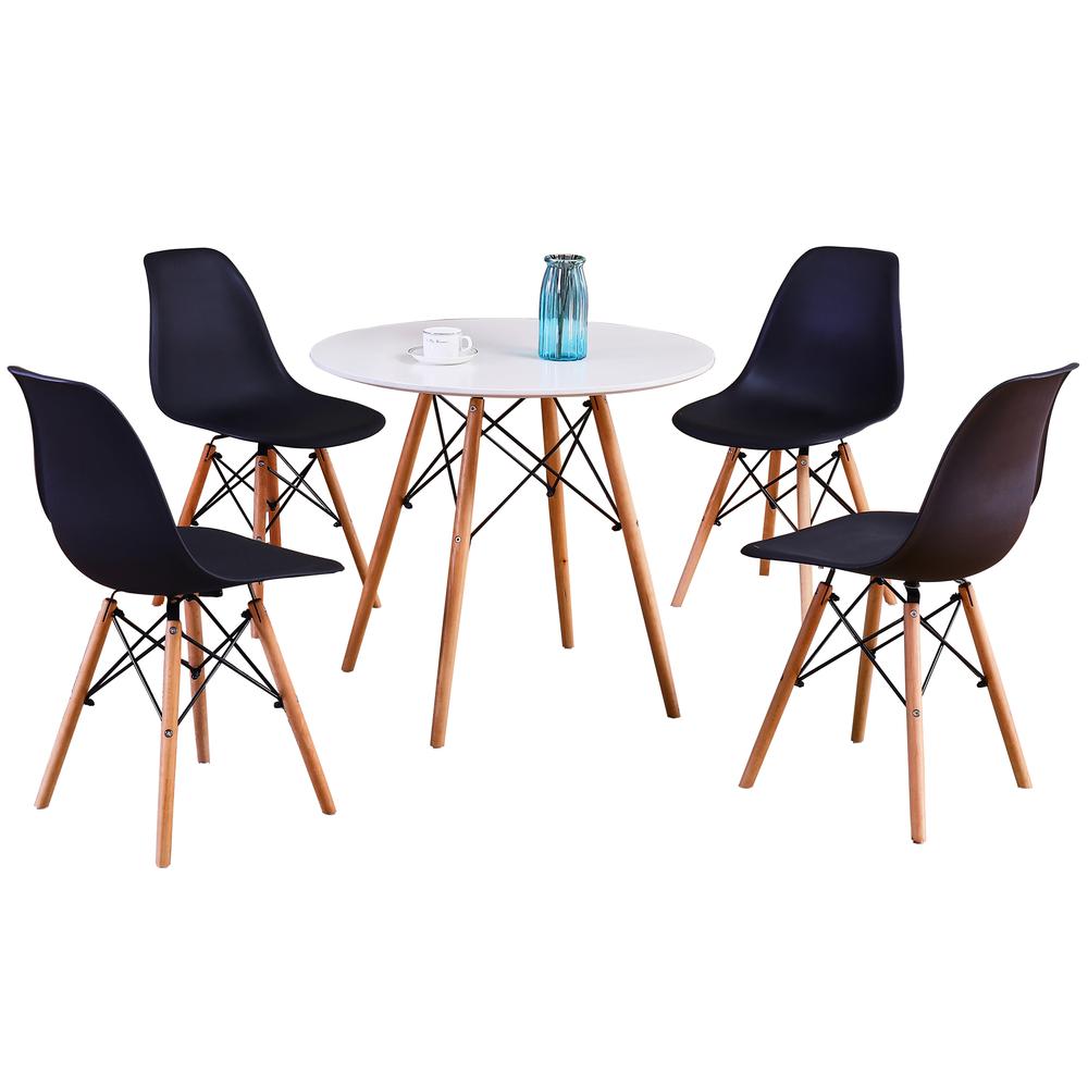 Mickey Modern 5-piece Black Dining Set. Picture 1