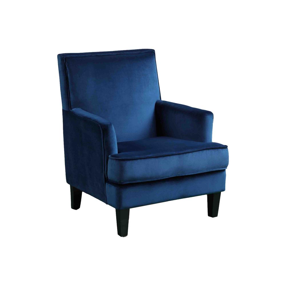 Saladin Velvet Arm Chair, Blue. The main picture.