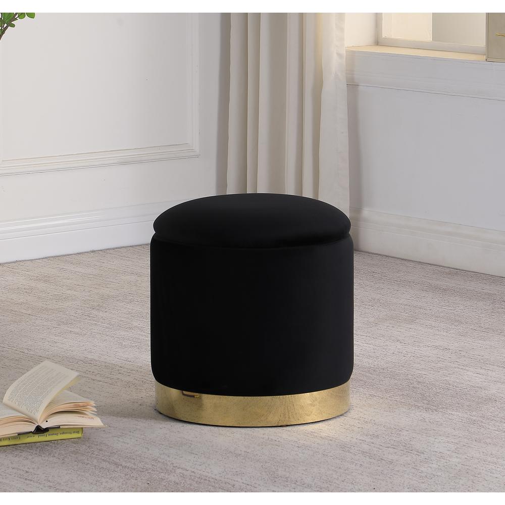 josie velvet storage table stool