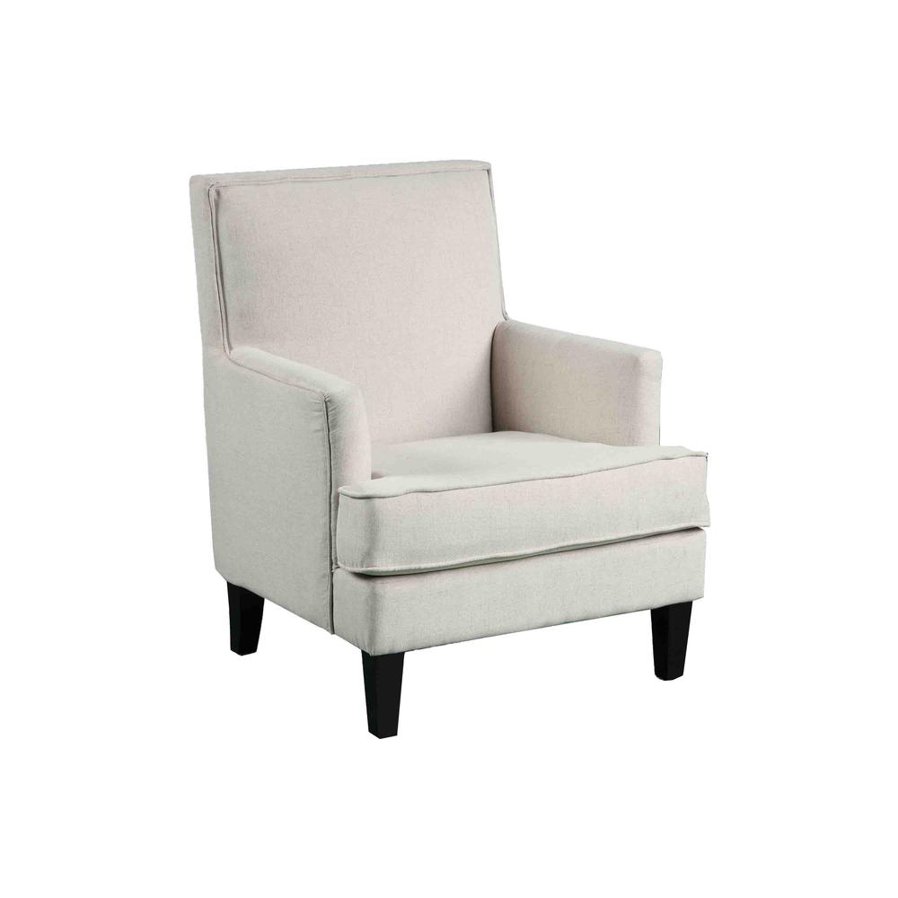 Saladin Linen Arm Chair, Beige. The main picture.