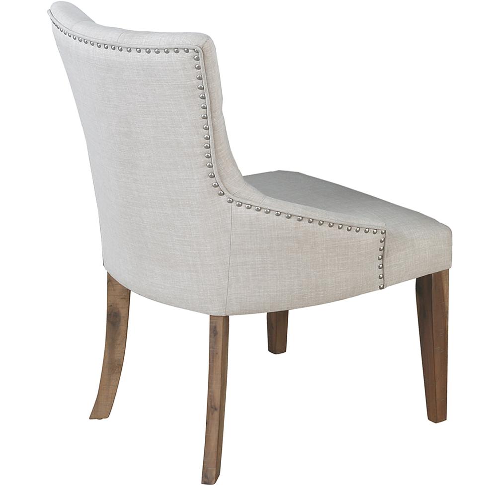 Zoey Beige Tufted Linen Dining Chairs (Set of 2). Picture 3