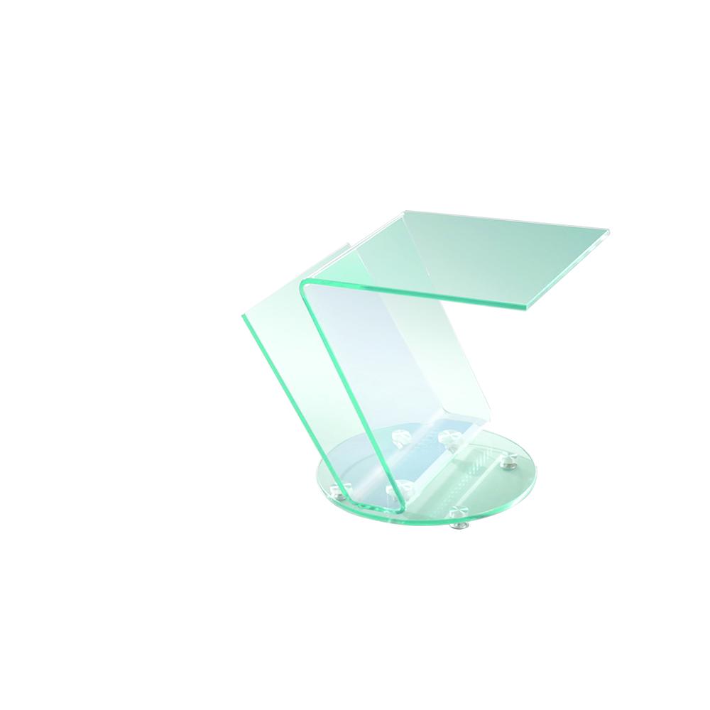 Clear Glass Side Stand. Picture 1