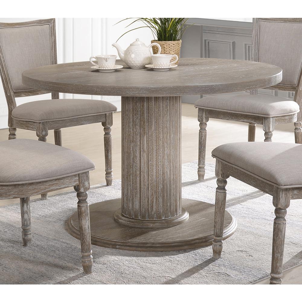 Best Master Furniture Jessica 47" Transitional Wood Dinette Table in Gray. Picture 2