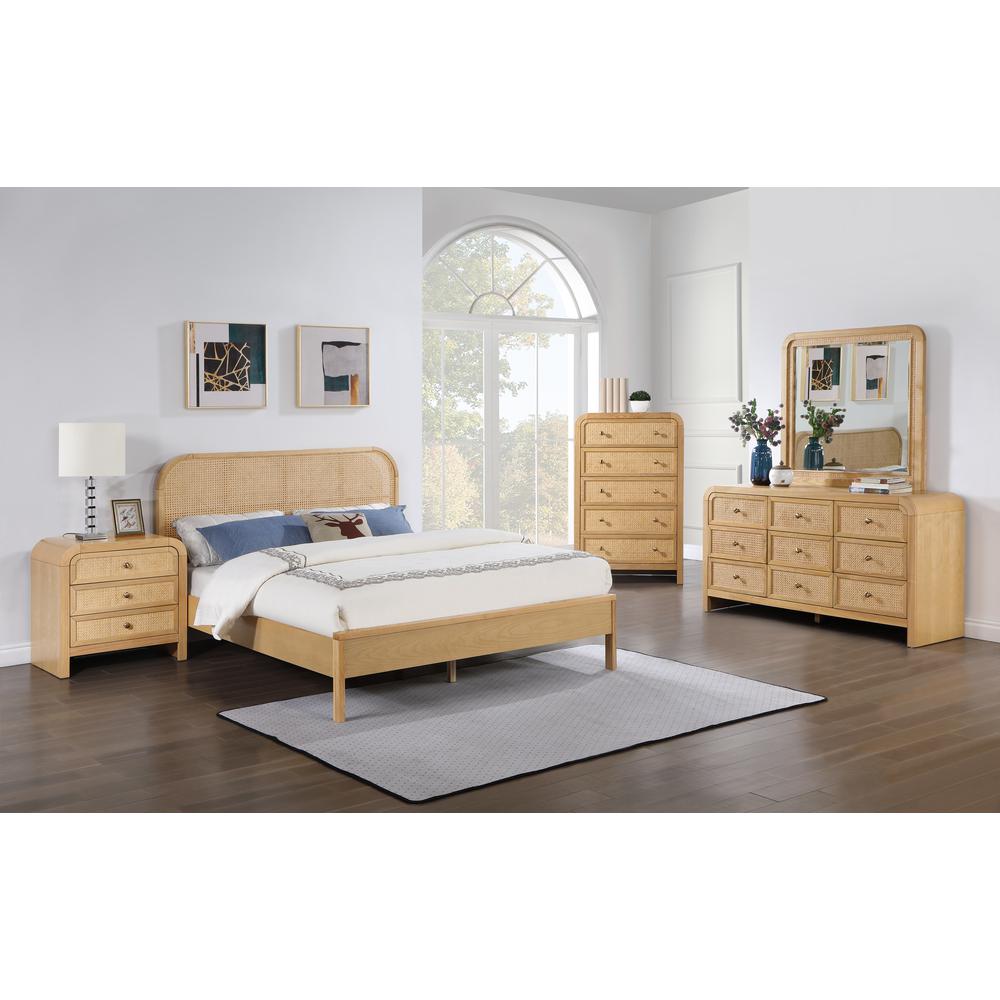 Baee Rattan Natural California King Bed. Picture 8