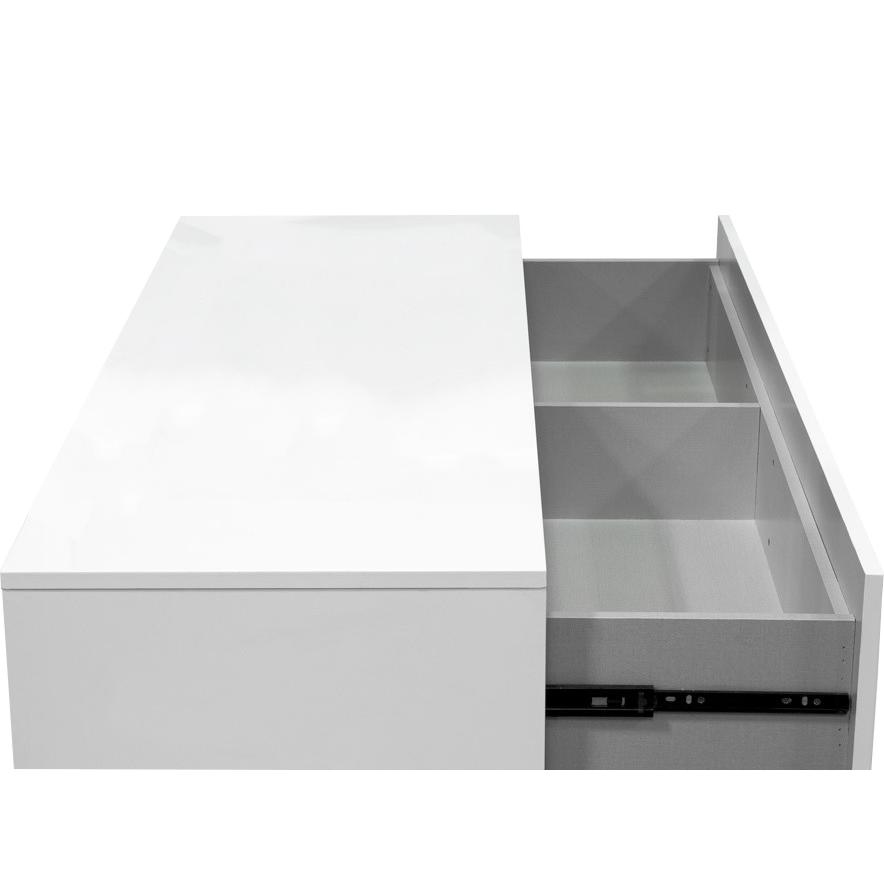 Florence 3-Drawer Modern White Dresser. Picture 3