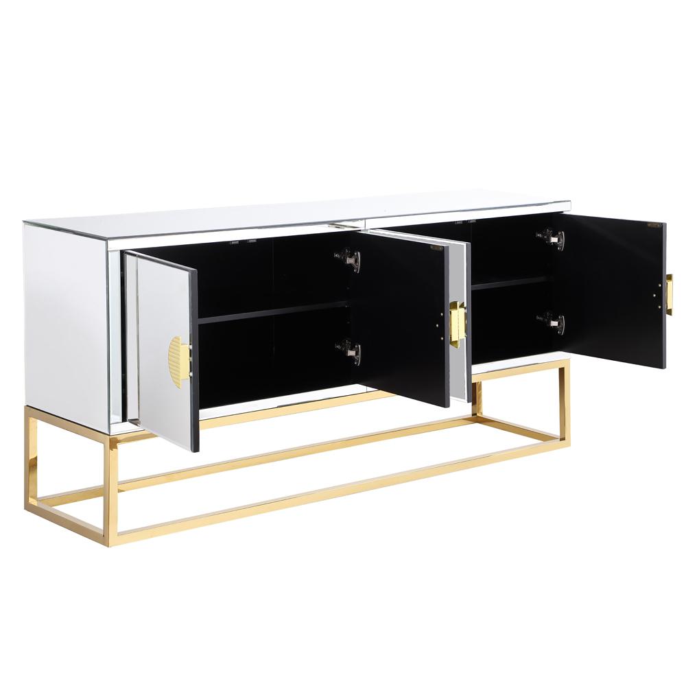 Tadala 64" Mirrored with Gold Leg Sideboard. Picture 2