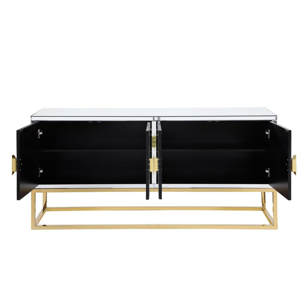 Tadala 64" Mirrored with Gold Leg Sideboard. Picture 4