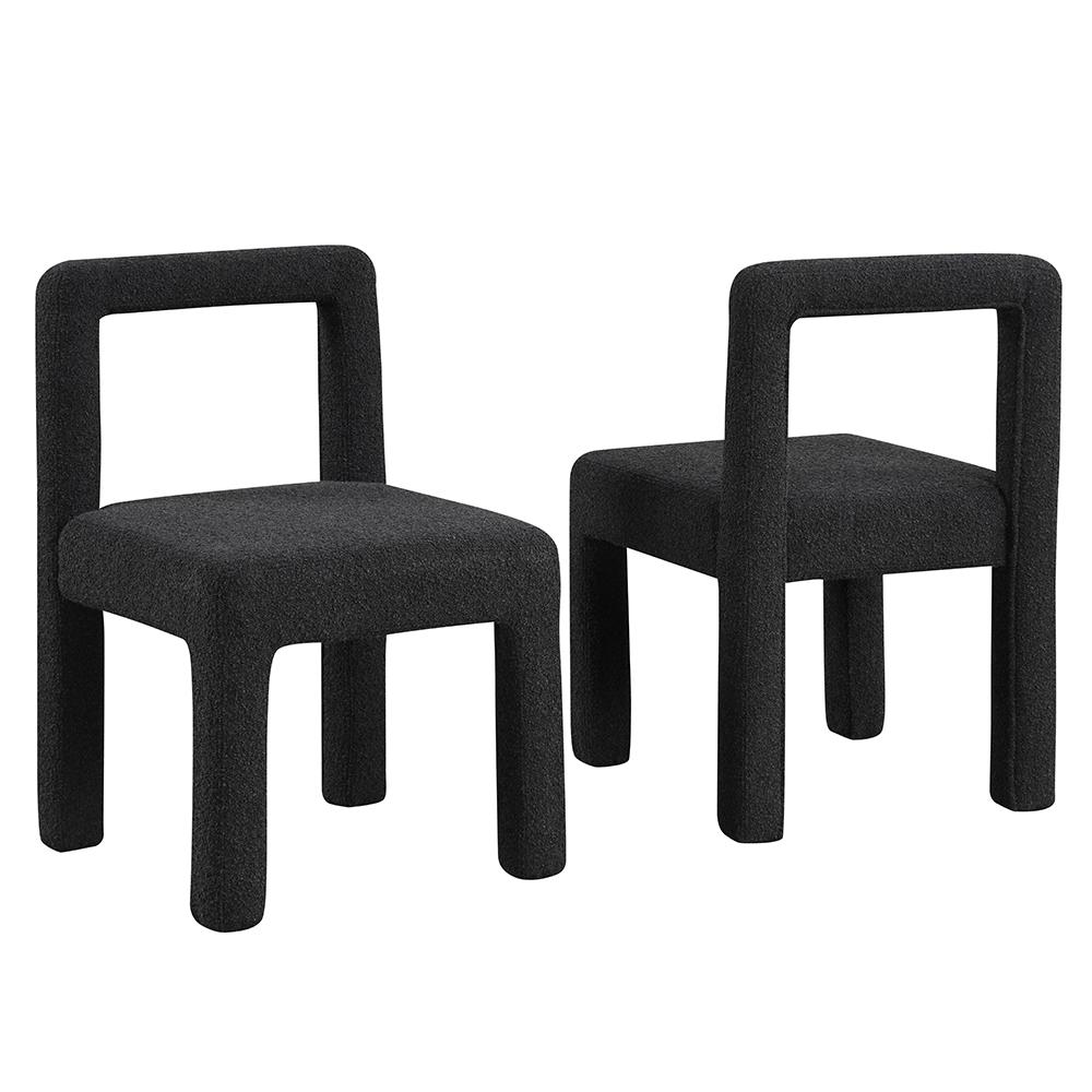 Falconer Black Fabric Dining Chairs, Set of 2. Picture 2