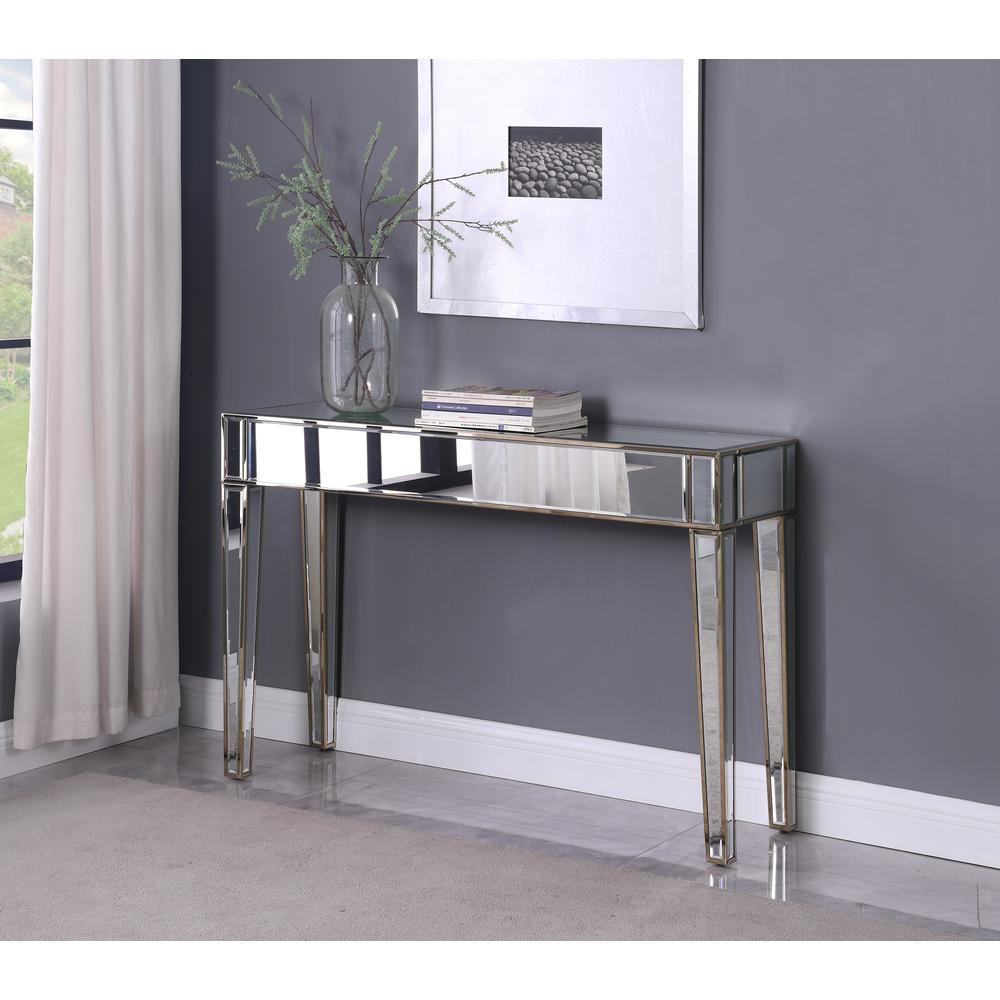 Aristotle Modern Silver Wood Console Table. Picture 2