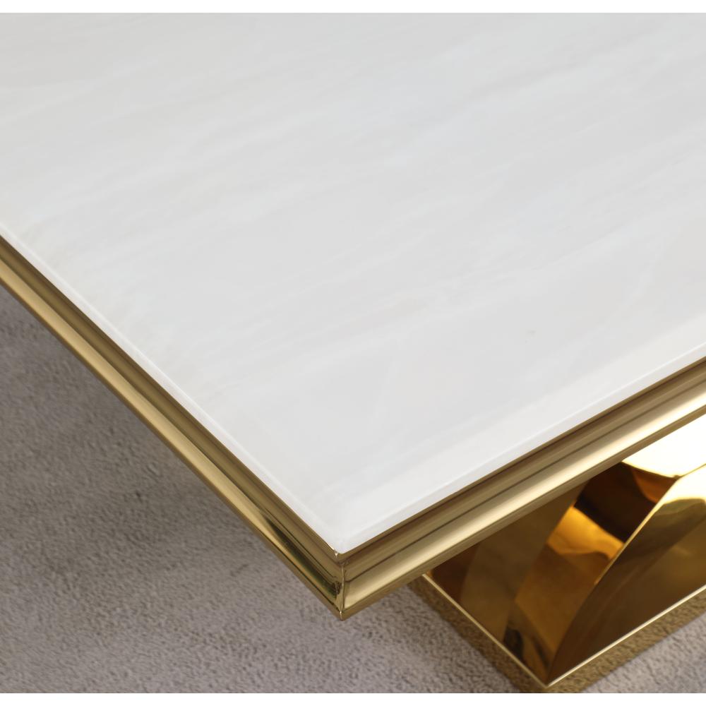 Danis Stone Marble Laminate Gold Coffee Table. Picture 1