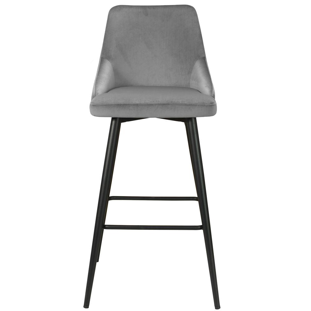 Best Master Furniture Sunset 30" Fabric Bar Stool in Gray (Set of 2). Picture 3