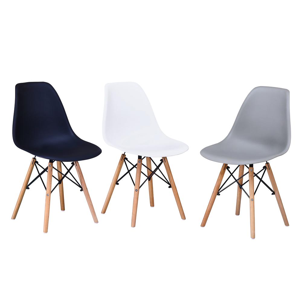 Mickey Modern White Dining Chairs, Set of 4. Picture 1