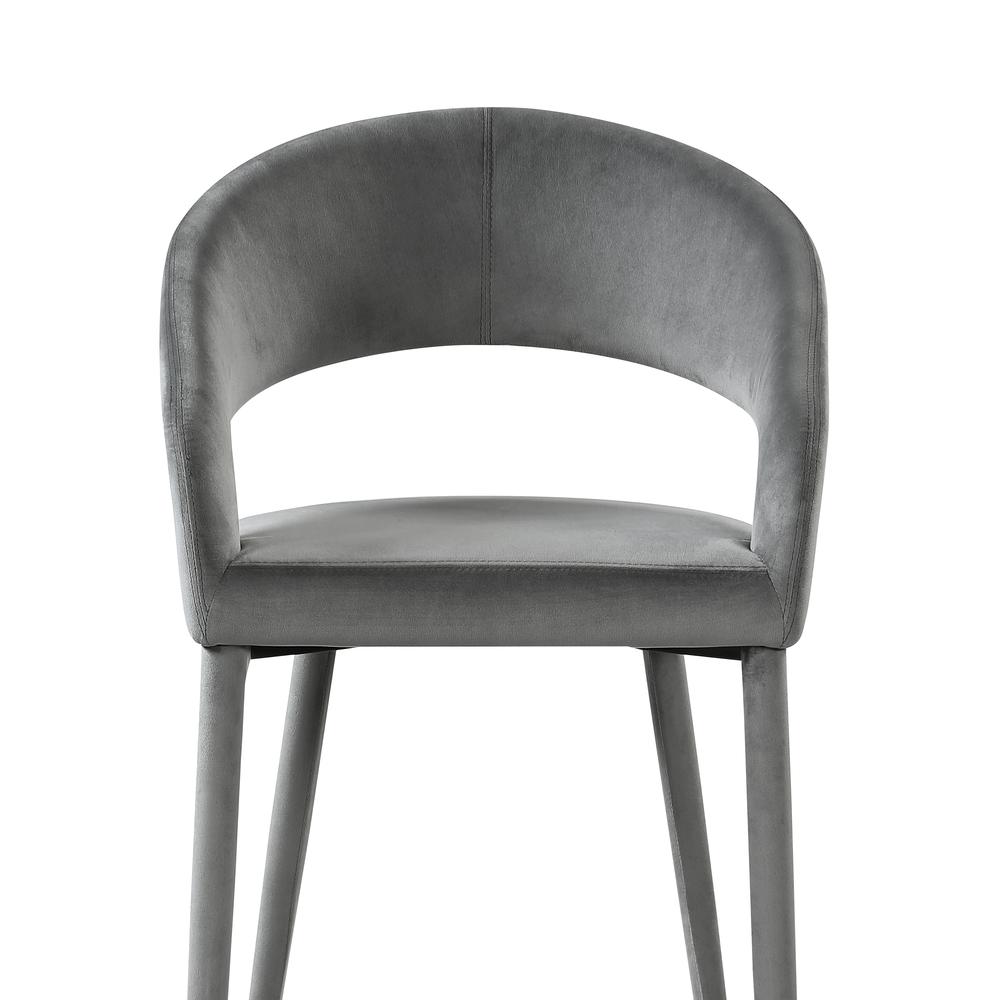 Jacques Velvet Gray Dining Chairs (Set of 2). Picture 2