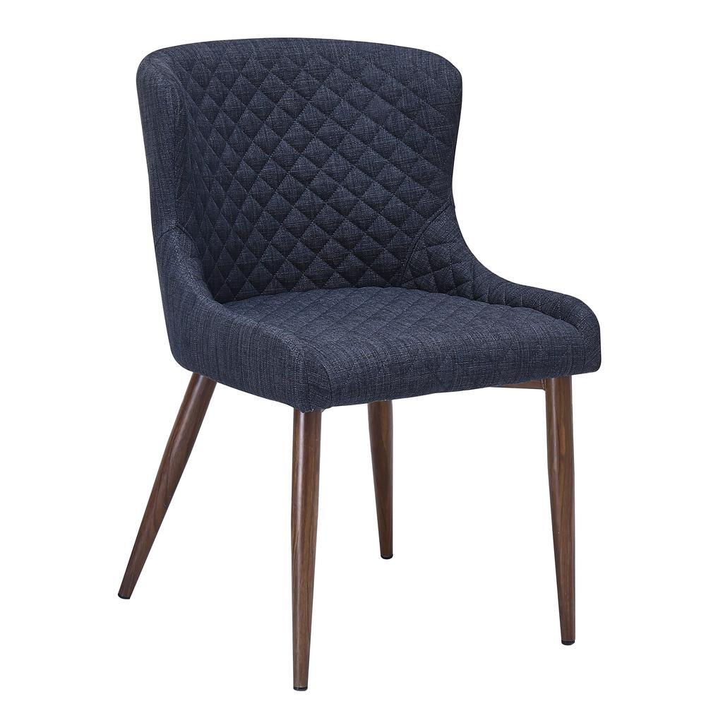 Modern Charcoal Linen Fabric Chair, Set of 2. The main picture.