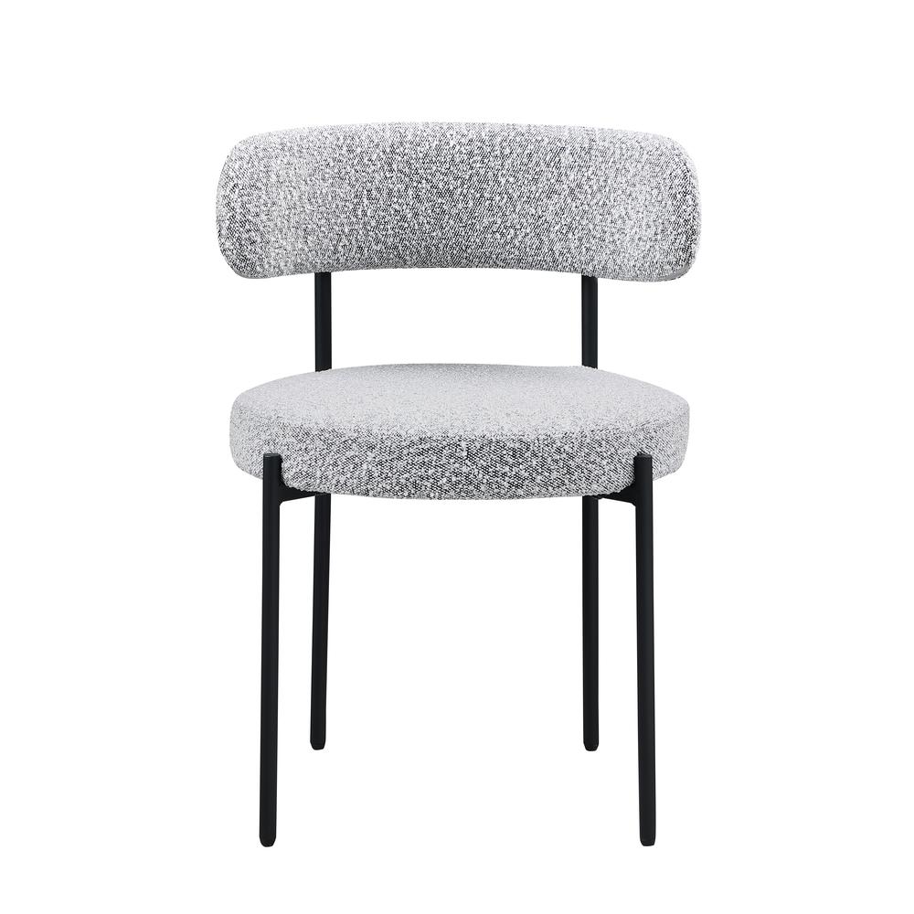 Drexel Boucle Fabric Gray Dining Chairs (Set of 2). Picture 2