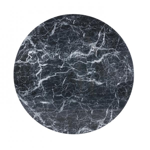 Best Master  Black/White Faux Marble Round Dining Table. Picture 2