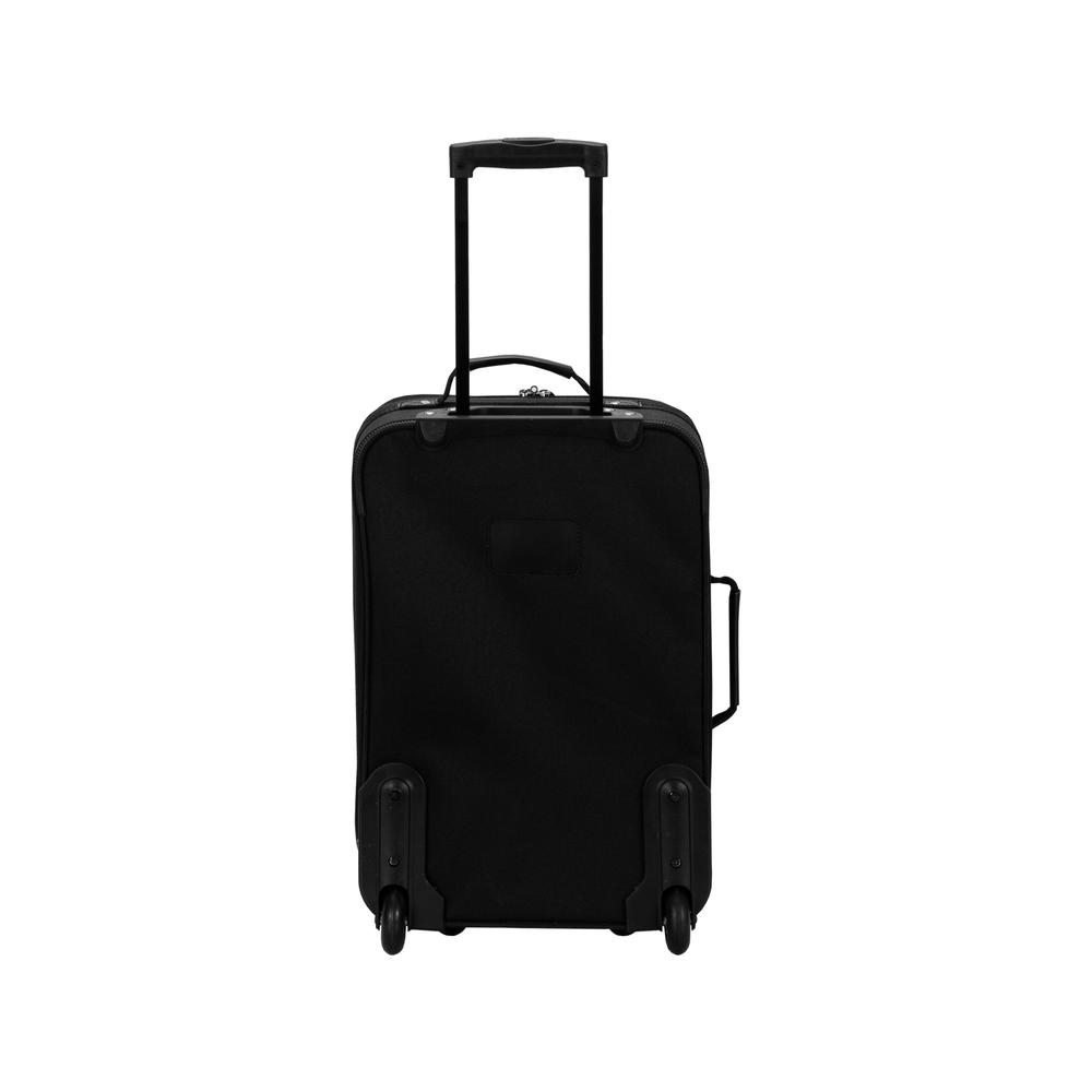 2 Pc Black Luggage Set, Black. Picture 7